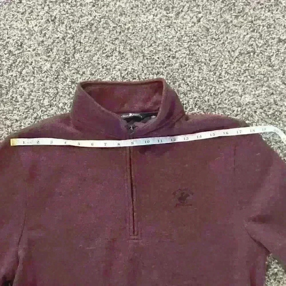 Small Beverly Hills Polo Club 100% Polyester Heather Red Long Sleeve Sweater - Picture 10 of 13